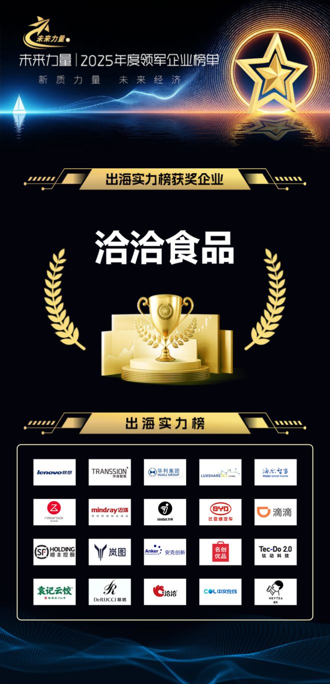 洽洽食品入选2025“未来力量”出海实力榜 一颗瓜子的全球旅程